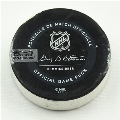Nashville Predators - Game Puck - vs. Coyotes (Predators Logo) - 2020 Western Conference Qualifying Round - Game 1 - 1st Period