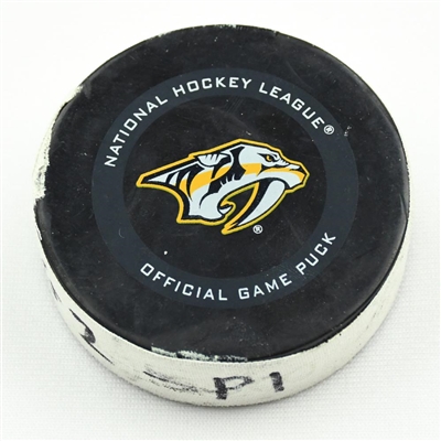 Nashville Predators - Game Puck - vs. Coyotes (Predators Logo) - 2020 Western Conference Qualifying Round - Game 2 - 1st Period
