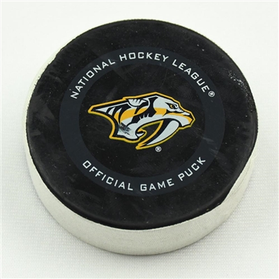 Nashville Predators - Game Puck - vs. Coyotes (Predators Logo) - 2020 Western Conference Qualifying Round - Game 2 - 3rd Period