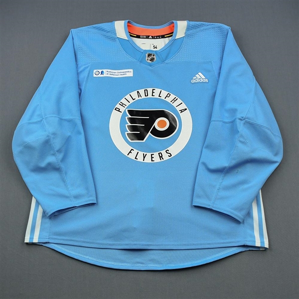 Corban Knight - 2018-19 - Philadelphia Flyers - Light Blue Practice Jersey