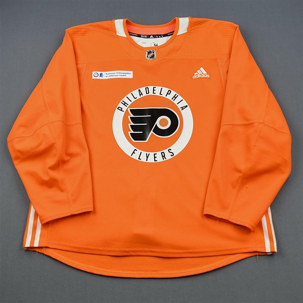 James van Riemsdyk - 2018-19 - Philadelphia Flyers - Orange Practice Jersey