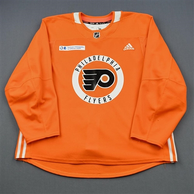 James van Riemsdyk - 2018-19 - Philadelphia Flyers - Orange Practice Jersey