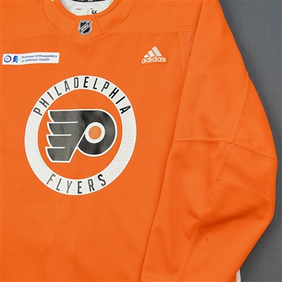 James van Riemsdyk - 2018-19 - Philadelphia Flyers - Orange Practice Jersey