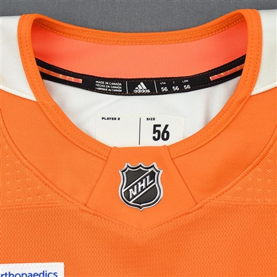 James van Riemsdyk - 2018-19 - Philadelphia Flyers - Orange Practice Jersey