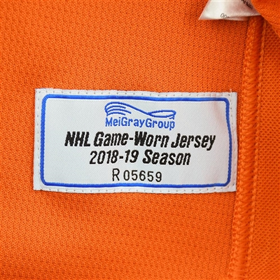 James van Riemsdyk - 2018-19 - Philadelphia Flyers - Orange Practice Jersey