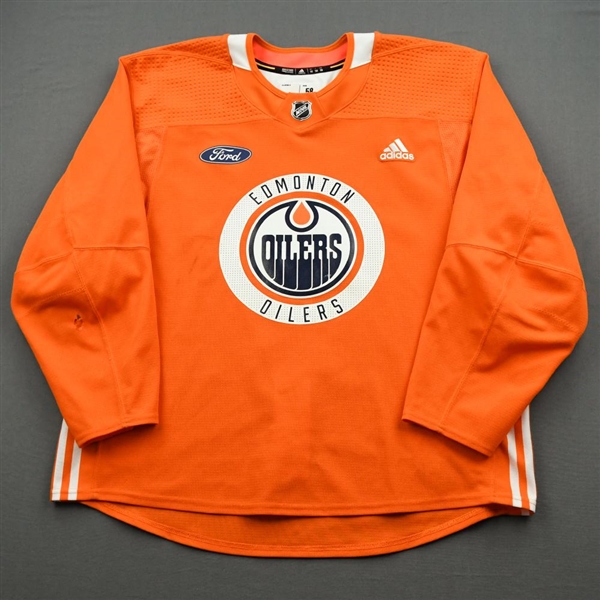 Gaetan Haas - Edmonton Oilers - Practice-Worn Jersey - 2019-20 NHL Season