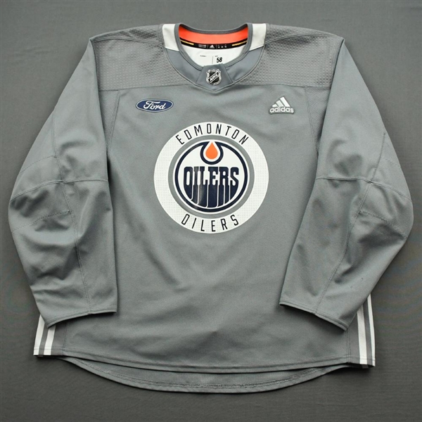 William Lagesson - Edmonton Oilers - Practice-Worn Jersey - 2019-20 NHL Season