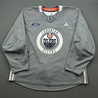 Ethan Bear - Edmonton Oilers - Practice-Worn Jersey - 2019-20 NHL Season