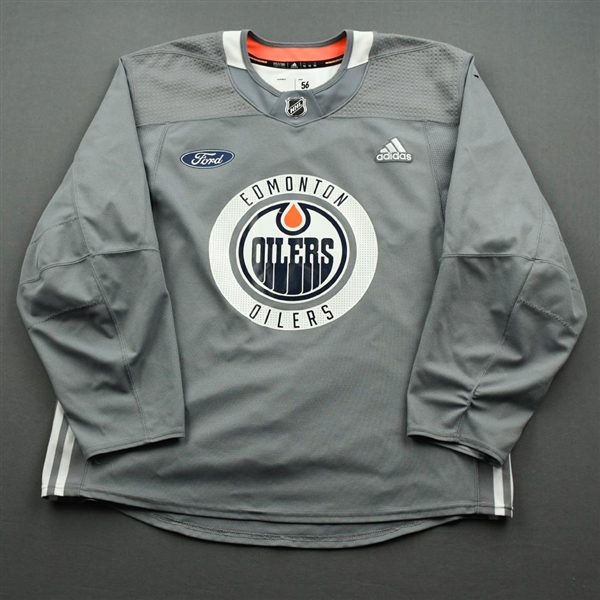 Kris Russell - Edmonton Oilers - Practice-Worn Jersey - 2019-20 NHL Season