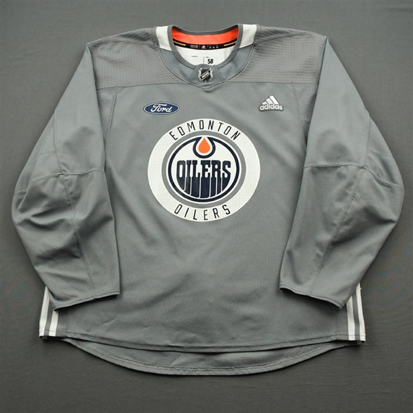 Oscar Klefbom - Edmonton Oilers - Practice-Worn Jersey - 2019-20 NHL Season