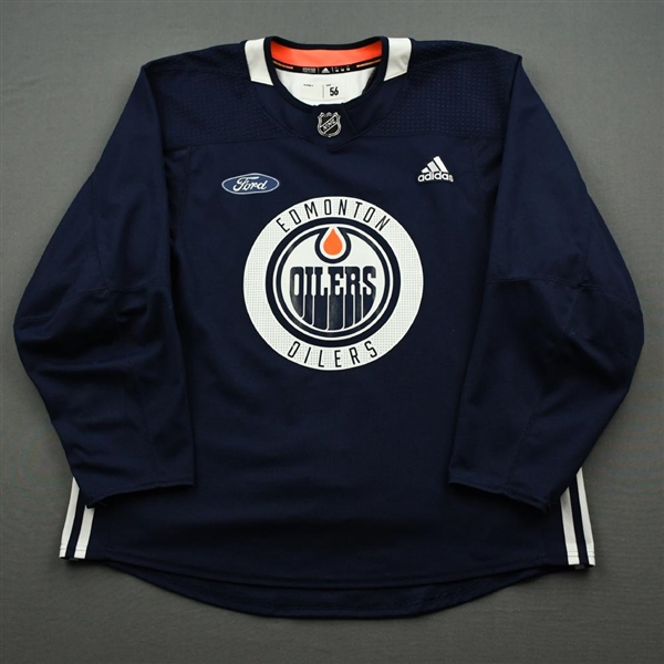 Tyler Ennis - Edmonton Oilers - Practice-Worn Jersey - 2019-20 NHL Season