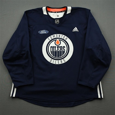 Tyler Ennis - Edmonton Oilers - Practice-Worn Jersey - 2019-20 NHL Season