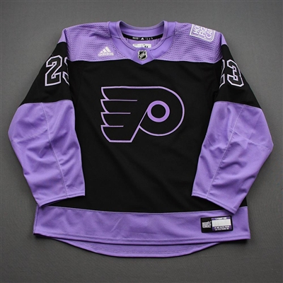 Wade Allison - Warm-Up Worn Hockey Fights Cancer Autographed Jersey - April 18, 2021
