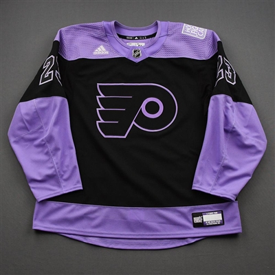 Andy Andreoff - Warm-Up Issued Hockey Fights Cancer Autographed Jersey - April 18, 2021
