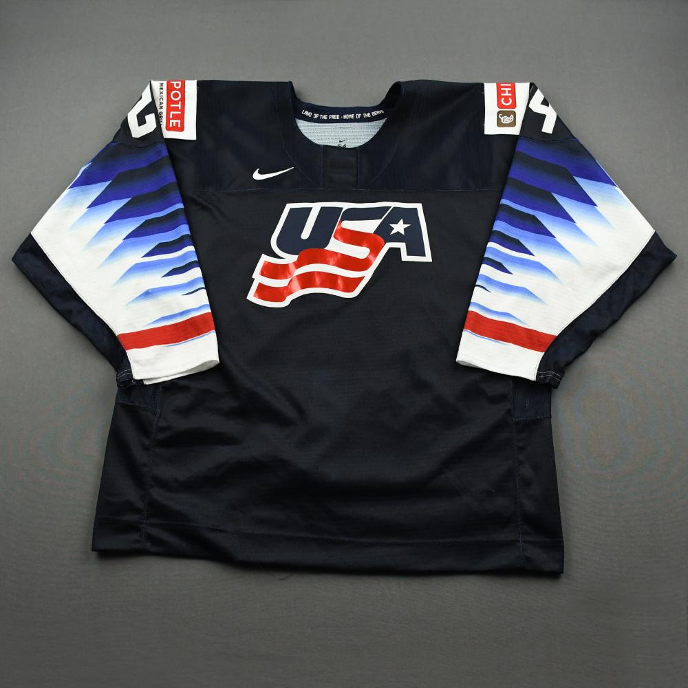 Vintage Team USA Nike Hockey Jersey Size 2XL Blue IIHF -  Denmark