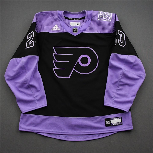 Jackson Cates - Warm-Up Issued Hockey Fights Cancer Autographed Jersey - April 18, 2021