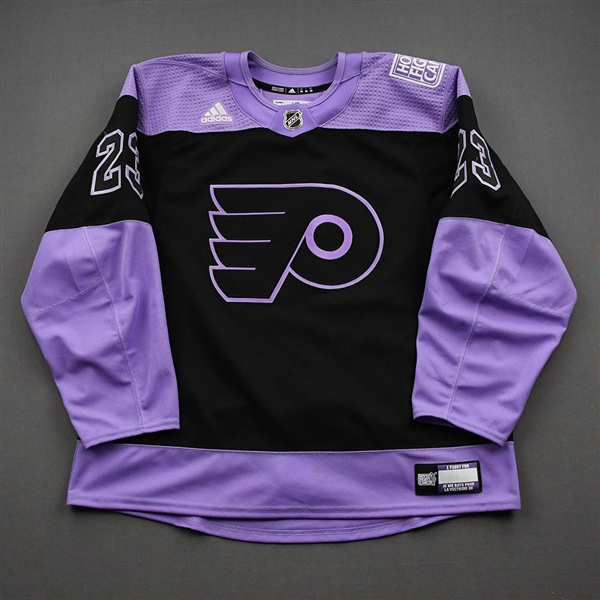 Robert Hagg - Warm-Up Worn Hockey Fights Cancer Autographed Jersey - April 18, 2021