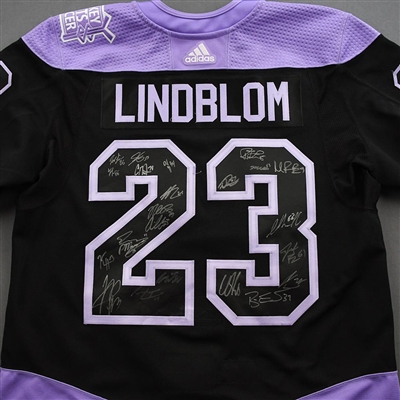 38-Autographed Authentic Hockey Fights Cancer Warmup Jersey