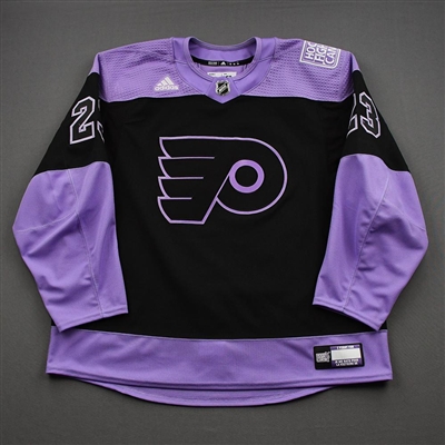 Kevin Hayes - Warm-Up Worn Hockey Fights Cancer Autographed Jersey - April 18, 2021