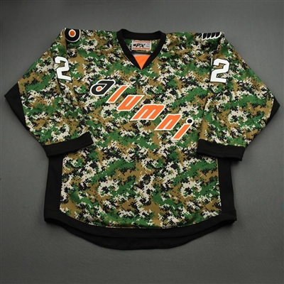 Mark Howe - Game-Worn Flyers Alumni Camouflage Autographed Jersey - Worn June 27, 2021