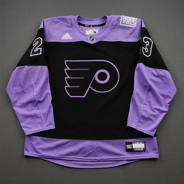 Tanner Laczynski - Warm-Up Issued Hockey Fights Cancer Autographed Jersey - April 18, 2021