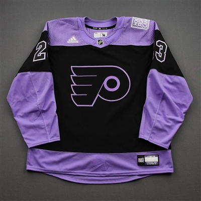 Tanner Laczynski - Warm-Up Issued Hockey Fights Cancer Autographed Jersey - April 18, 2021