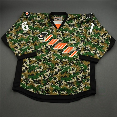 Mitch Lamoureux - Game-Worn Flyers Alumni Camouflage Autographed Jersey - Worn June 27, 2021