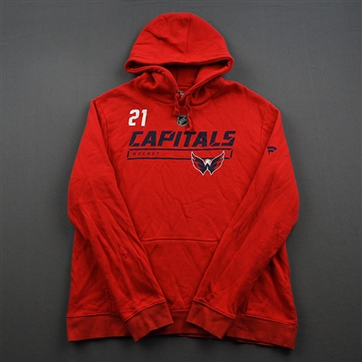 Garnet Hathaway - Red Hoodie Issued by Washington Capitals - 2019-20 NHL Regular Season