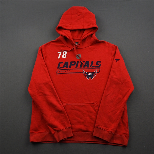 Tyler Lewington - Red Hoodie Issued by Washington Capitals - 2019-20 NHL Regular Season