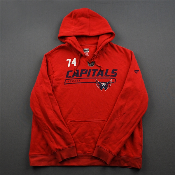 John Carlson - Red Hoodie Issued by Washington Capitals - 2019-20 NHL Regular Season