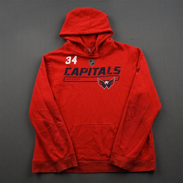 Jonas Siegenthaler - Red Hoodie Issued by Washington Capitals - 2019-20 NHL Regular Season