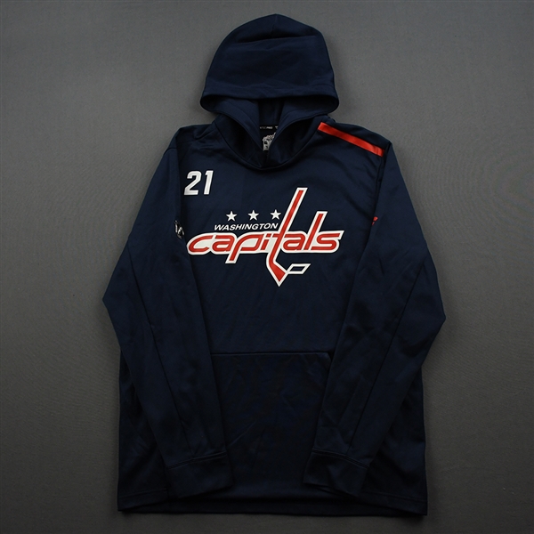 Garnet Hathaway - Navy Hoodie Issued by Washington Capitals - 2019-20 NHL Regular Season