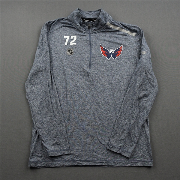 Travis Boyd - Blue Quarter Zip Pullover Issued by Washington Capitals - 2019-20 NHL Regular Season