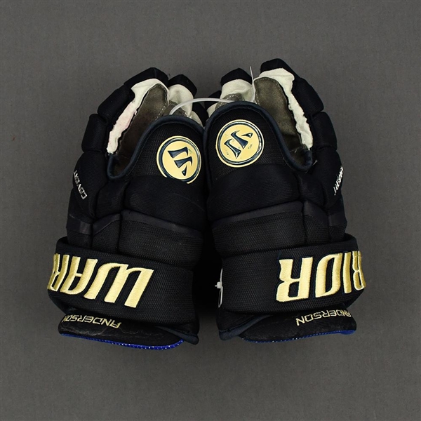 Josh Anderson - Game-Used - Third Warrior Covert Gloves - 2019-20 NHL Season