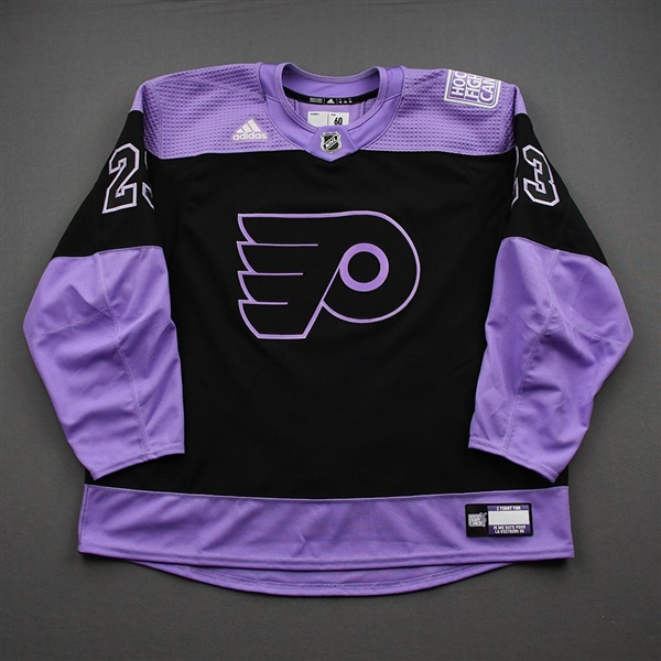 Samuel Morin - Warm-Up Worn Hockey Fights Cancer Autographed Jersey - April 18, 2021