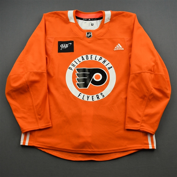 Cam York - Philadelphia Flyers - Practice-Worn Jersey - 2020-21 NHL Season