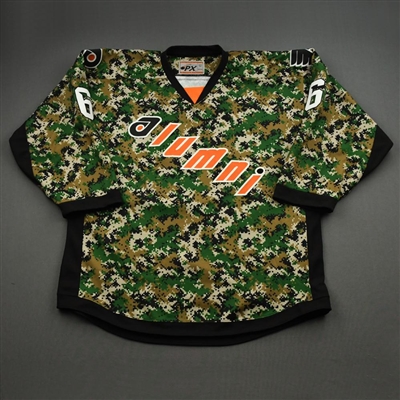 Chris Therien - Game-Worn Flyers Alumni Camouflage Autographed Jersey - Worn June 27, 2021