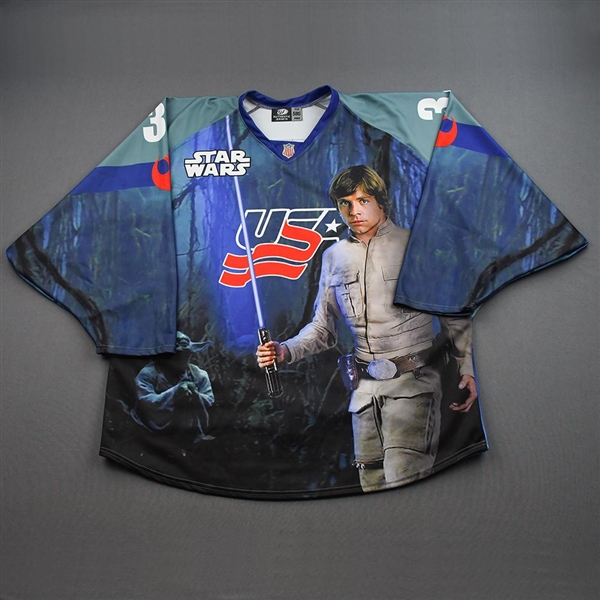 Trey Augustine - Star Wars Luke Skywalker - Game-Worn Autographed Jersey - January 21, 2022