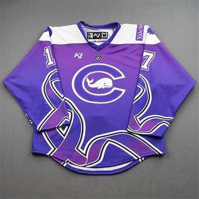 Taylor Girard - Game-Worn Alzheimers Awareness Autographed Jersey - Worn January 15-16, 2022