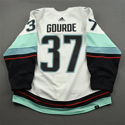 Lot Detail - Yanni Gourde - Seattle Kraken - Inaugural Game-Issued Jersey -  2021-22 NHL Season
