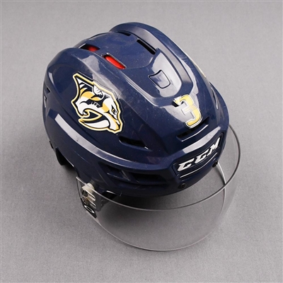 Seth Jones - Nashville Predators - Game-Worn CCM Helmet - 2014-15 NHL Season