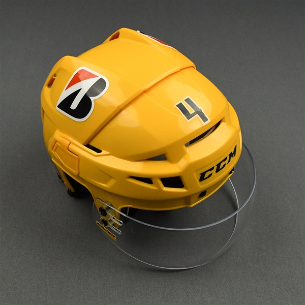 Ryan Ellis - Game-Worn - Gold CCM Helmet - 2020-21 NHL Regular Season and 2021 Stanley Cup Playoffs