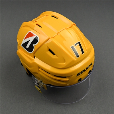 Ben Harpur - Game-Worn - Gold Bauer Helmet - 2020-21 NHL Regular Season and 2021 Stanley Cup Playoffs