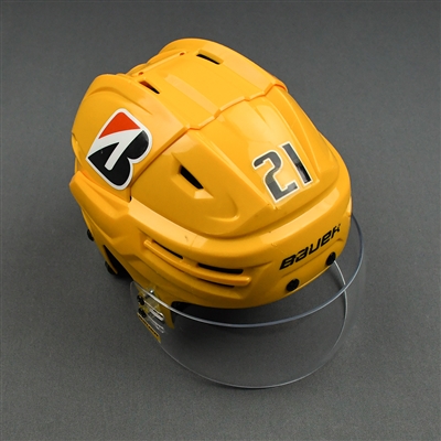 Nick Cousins - Game-Worn - Gold Bauer Helmet - 2020-21 NHL Regular Season and 2021 Stanley Cup Playoffs
