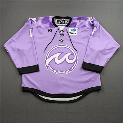 Lisa Martinson - Game-Issued Hockey Fights Cancer Jersey