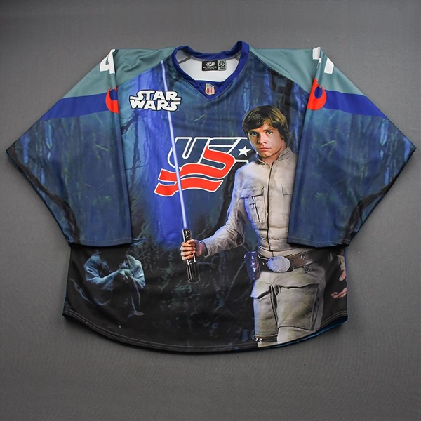 Oliver Moore - Star Wars Luke Skywalker - Game-Issued Autographed Jersey - January 21, 2022