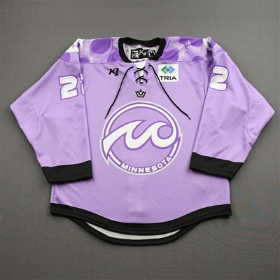 NNOB (No Name On Back) - Game-Issued Hockey Fights Cancer Jersey