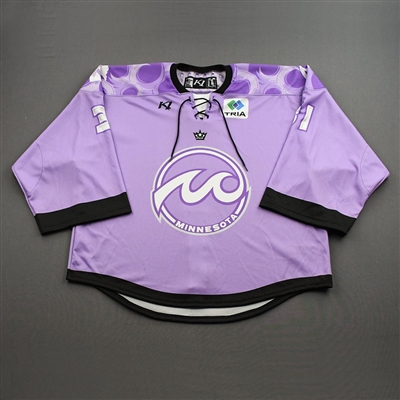 Allie Morse (No Name On Back) - Game-Issued Hockey Fights Cancer Jersey - Autographed