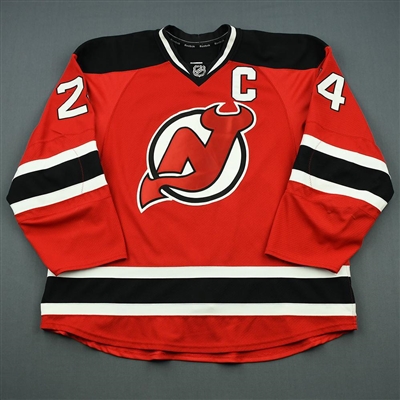 Bryce Salvador - New Jersey Devils - Game-Worn Set 1 w/ C Jersey - 2013-14 NHL Season