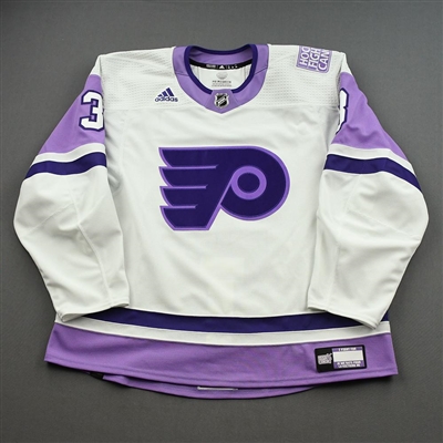 Keith Yandle - Warm-Up Worn Hockey Fights Cancer Autographed Jersey - November 18, 2021